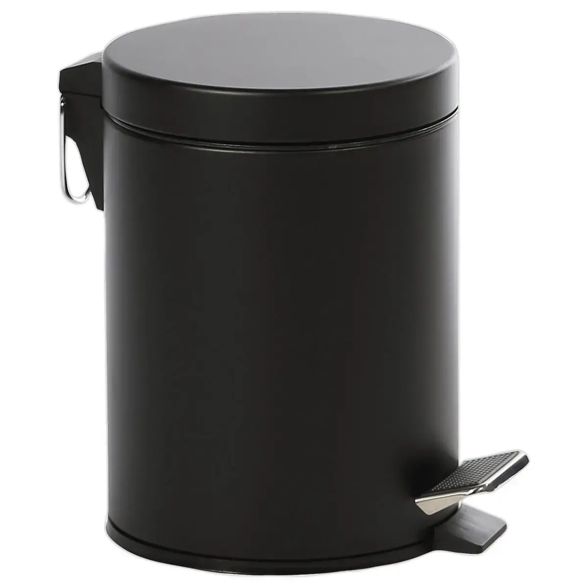 Collecteur à pédale avec bac intérieur en plastique - 5L - Noir
