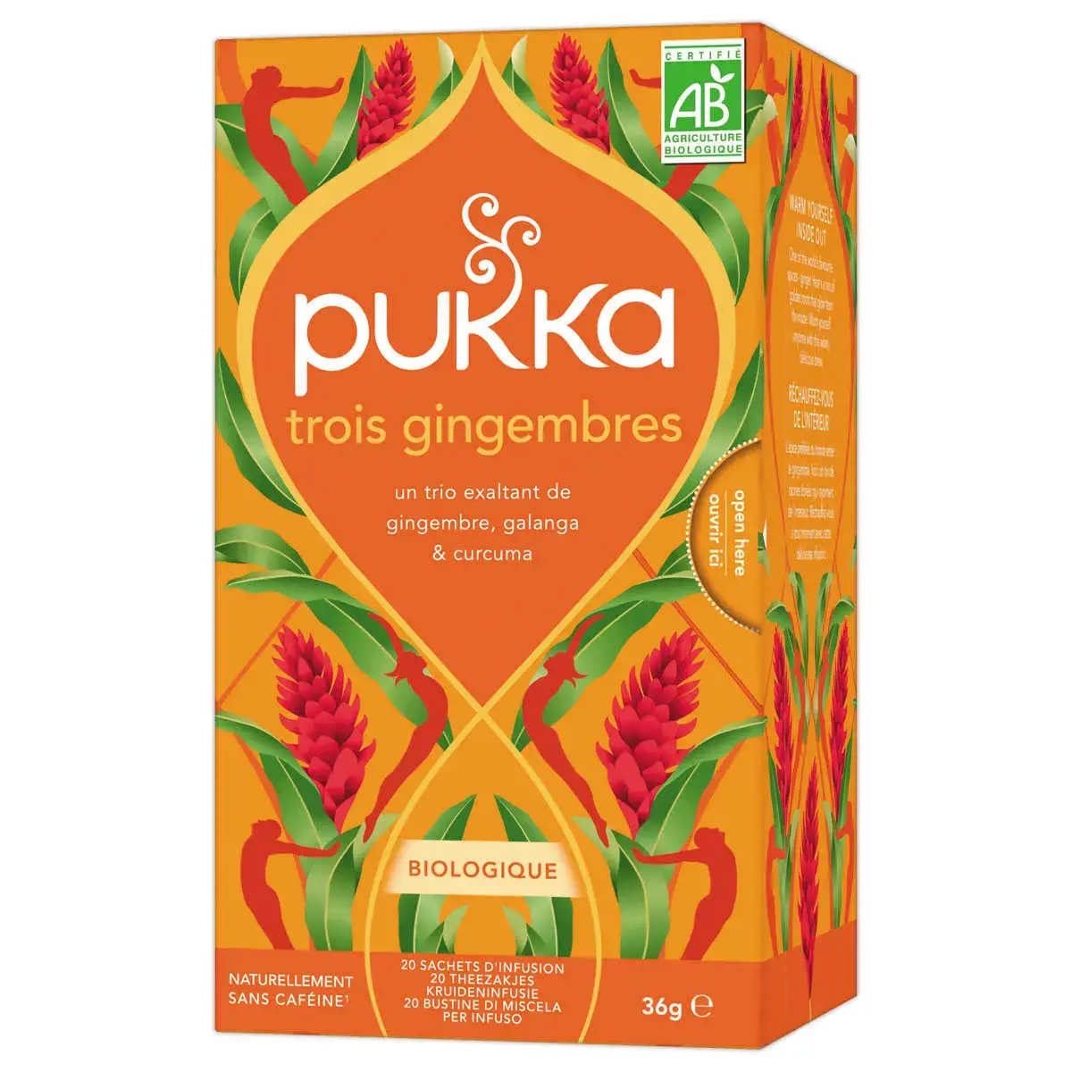 20 Sachets d'infusions bio - Trois gingembres - Pukka