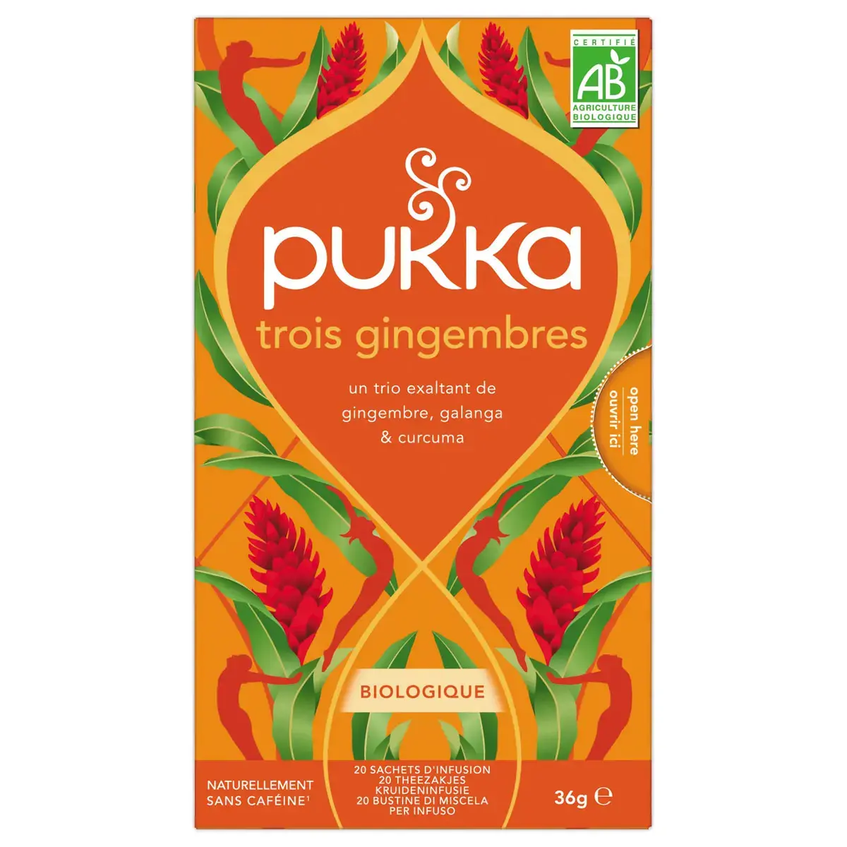 20 Sachets d'infusions bio - Trois gingembres - Pukka