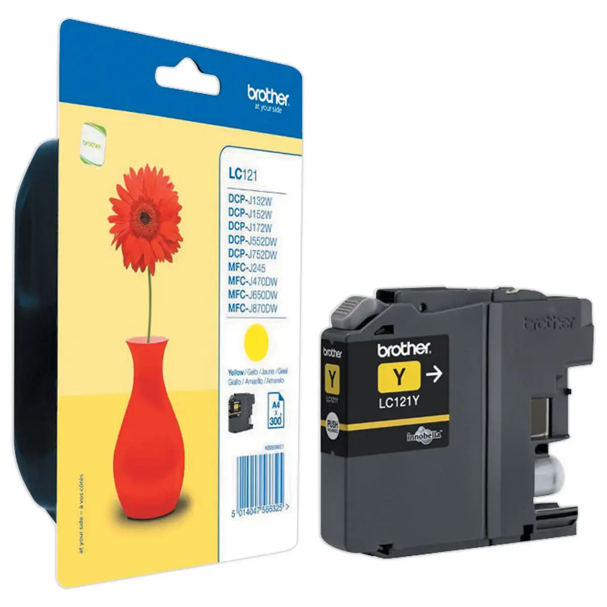 cartouche jet d'encre BROTHER jaune LC121Y