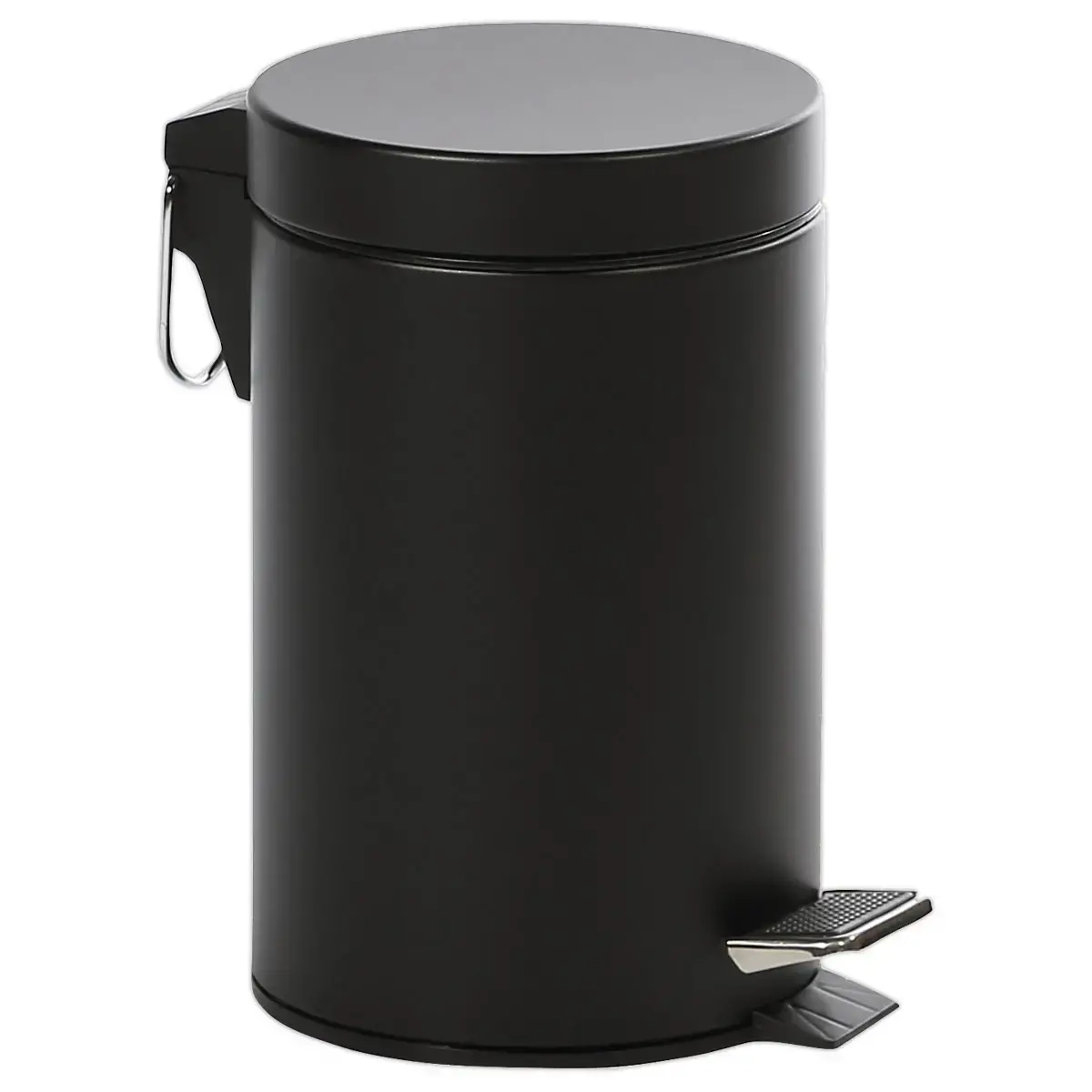 Collecteur &agrave; p&eacute;dale avec bac int&eacute;rieur en plastique.- 3L - Noir 