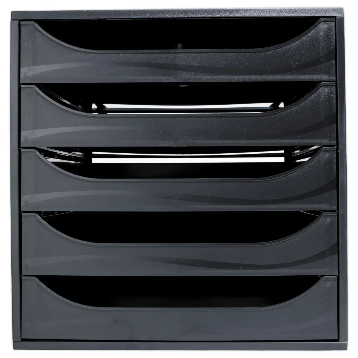 Module de classement Ecobox+ Ecoblack - 5 tiroirs - Noir - EXACOMPTA
