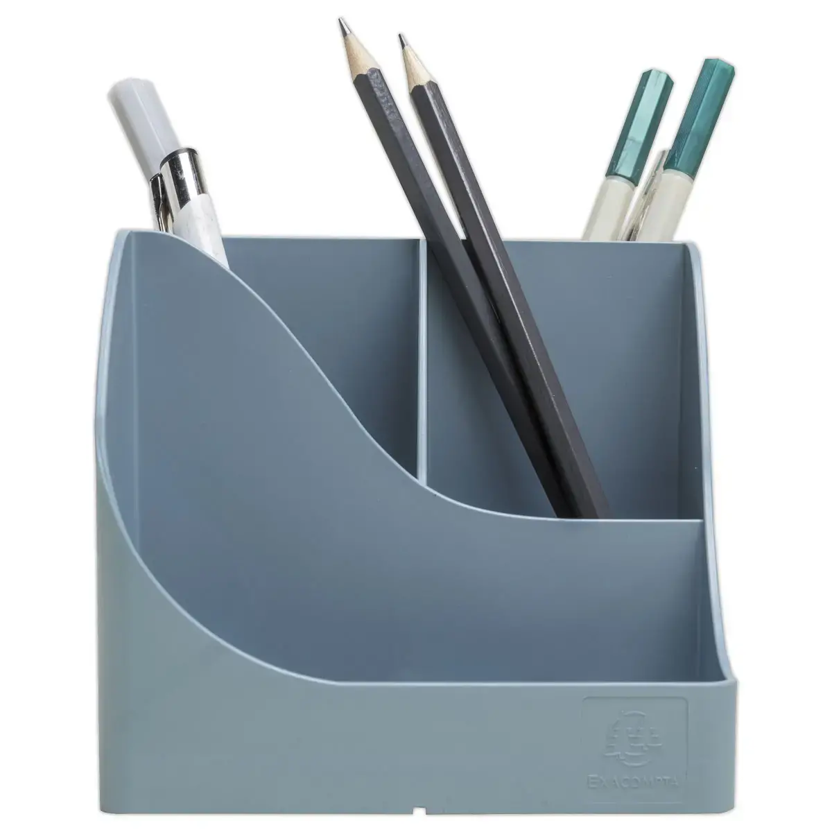 Pot &agrave; crayons Autentik - Bleu gris - EXACOMPTA 