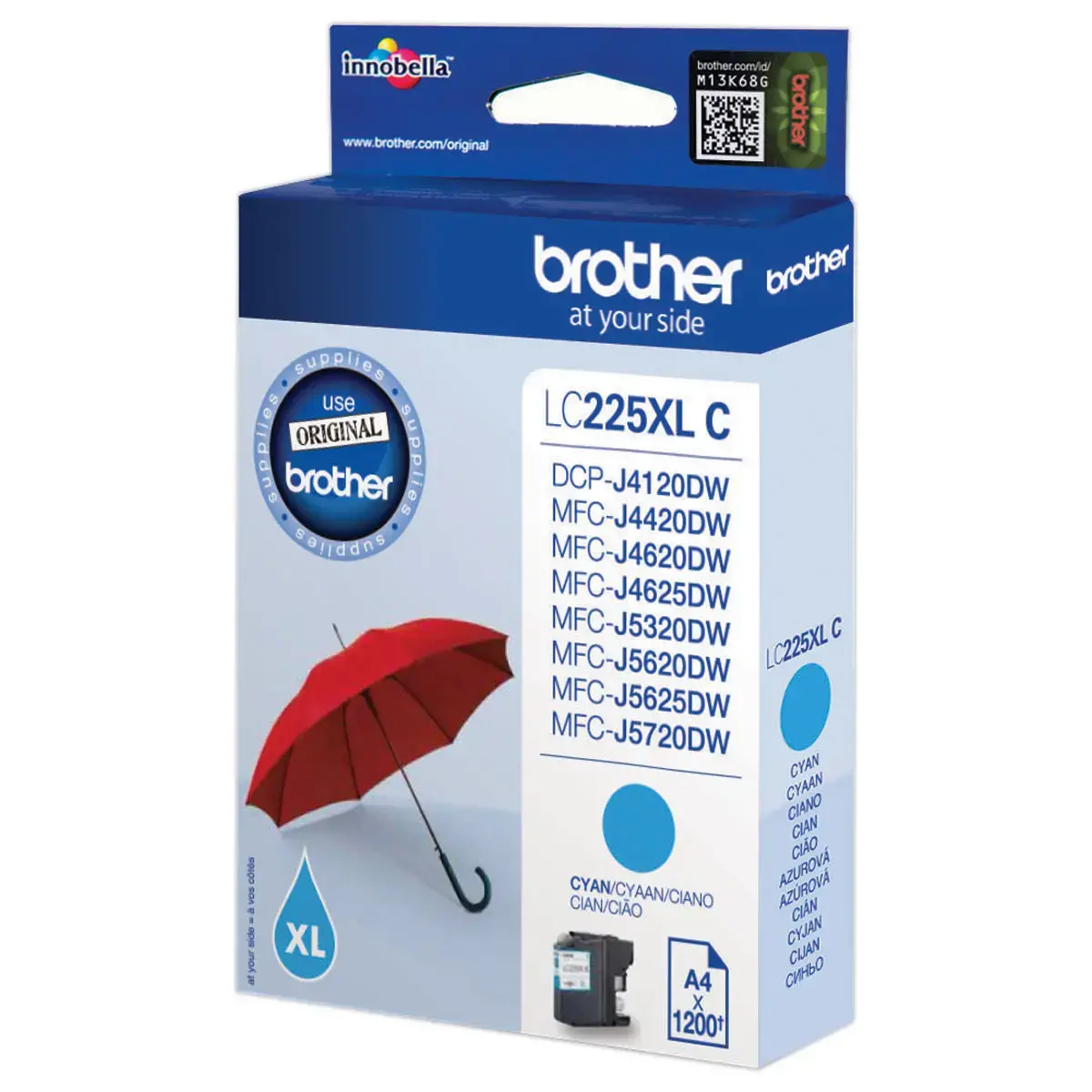 Cartouche BROTHER LC225XLC cyan 