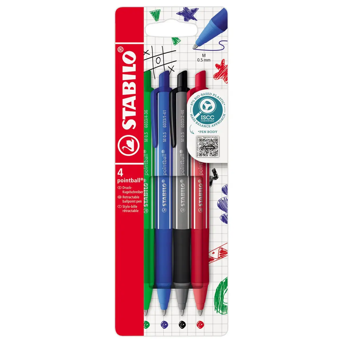 4 Stylo bille Pointball - STABILO