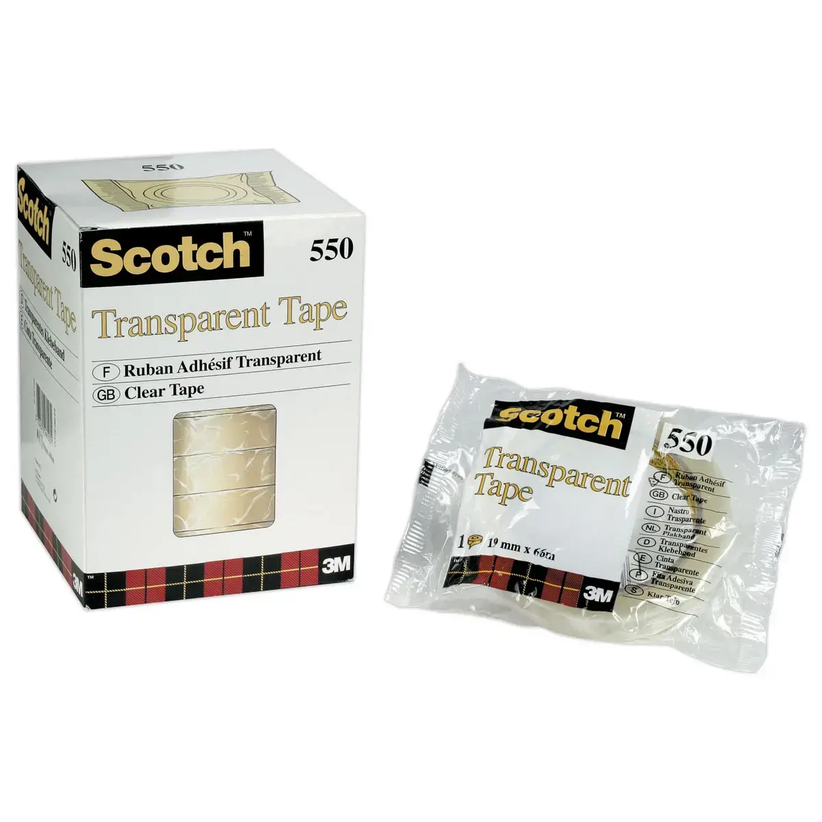 Rouleau d'adhésif transparent 550 - 66 m x 19 mm - SCOTCH
