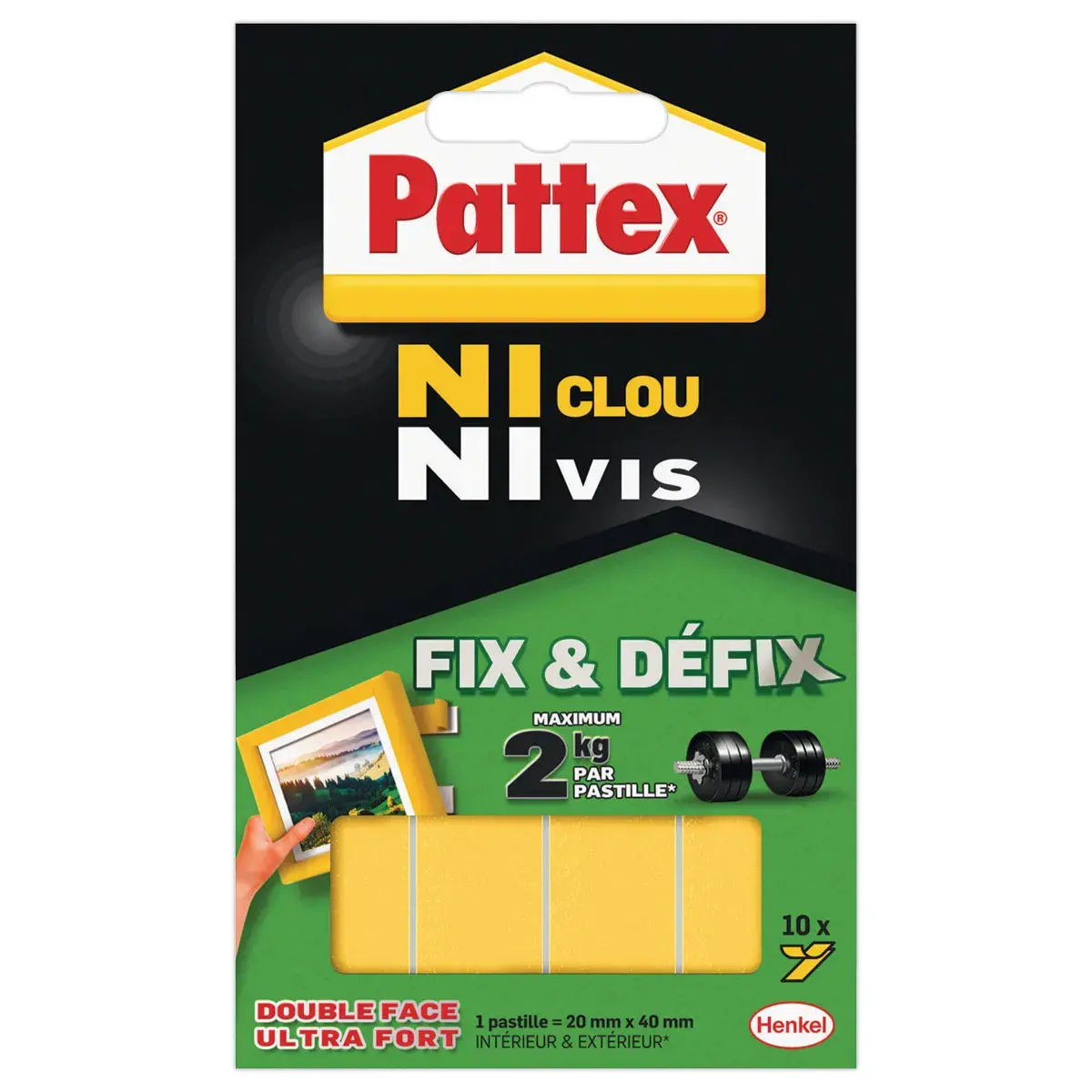 Pastilles adhésives ni clou ni vis - PATTEX