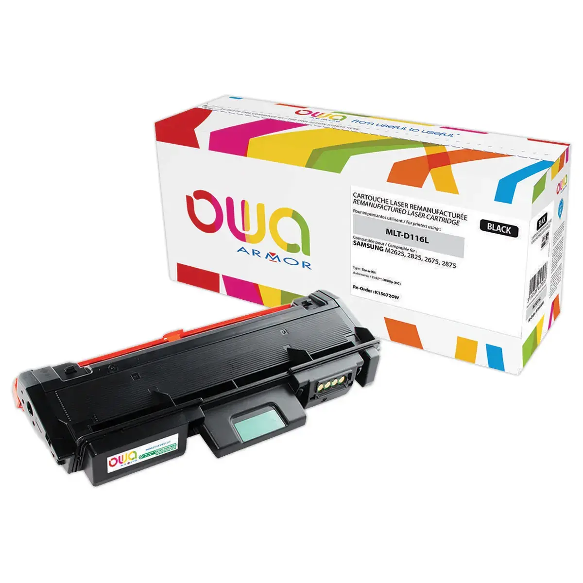 Toner éq. SAMSUNG MLT-D116L/ELS - Haute capacité - Noir - OWA