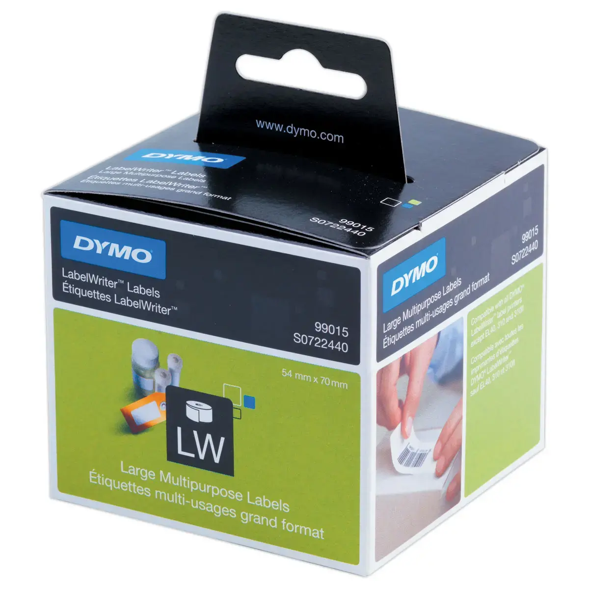 Rouleau de 320 &eacute;tiquettes blanches LabelWriter multi-usages - 54 x 70 mm - Dymo 