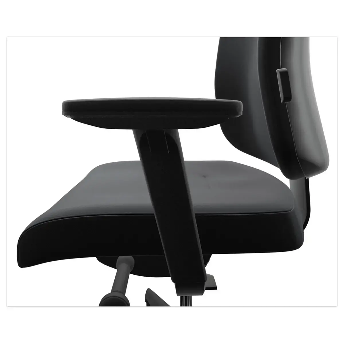 Si&egrave;ge synchrone ATILA ERGO tissu noir accotoirs 4D 