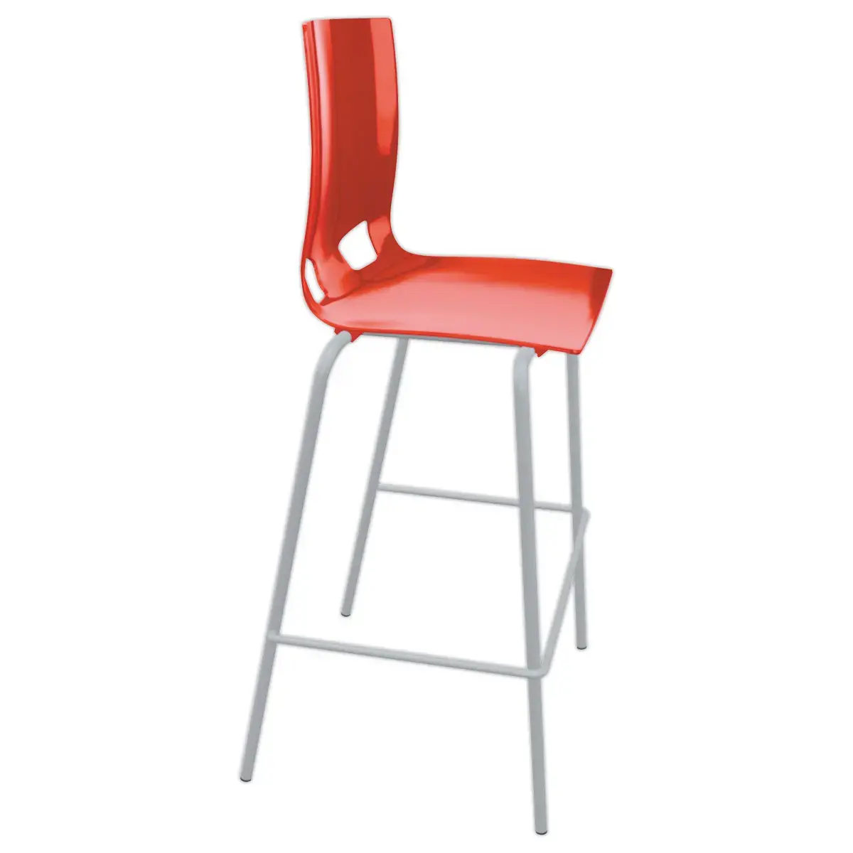 Tabouret haut Fondo hocker - Polypropylène - Rouge