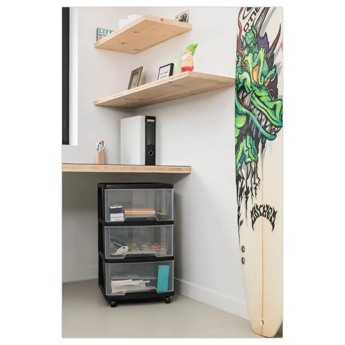 Tour de rangement - 3 X 20 L - Avec roues - CURVER 