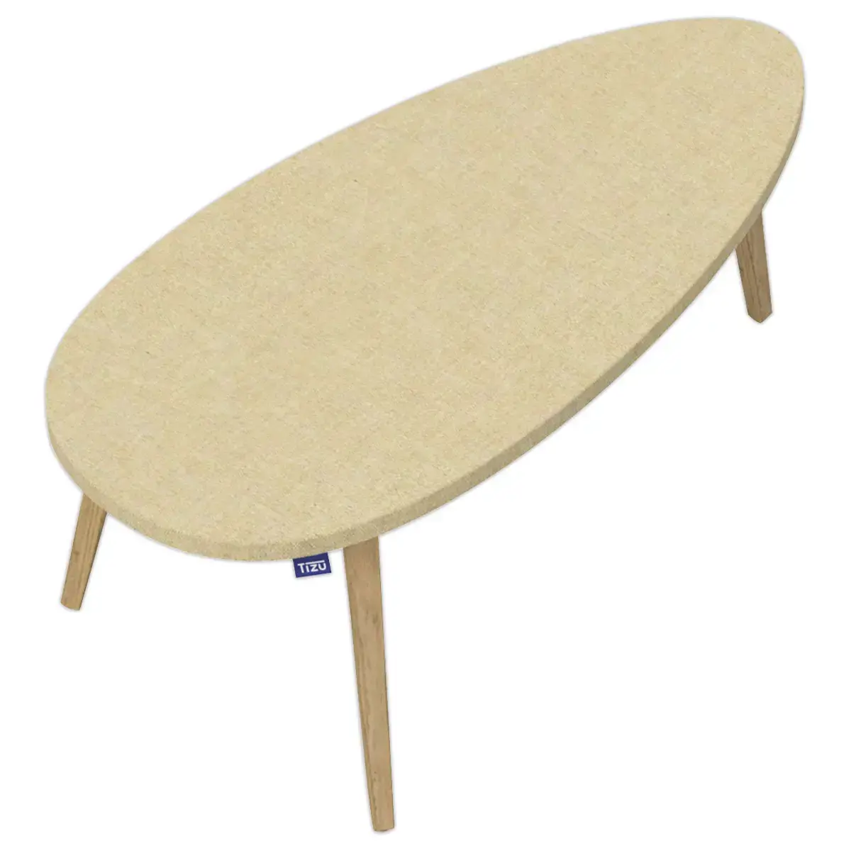 Table basse upcyclée Bellecombe - 95 x P50 cm - Sable