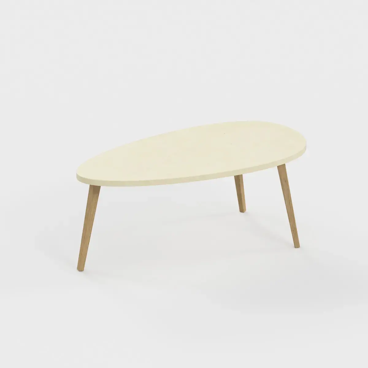 Table basse upcyclée Bellecombe - 95 x P50 cm - Sable