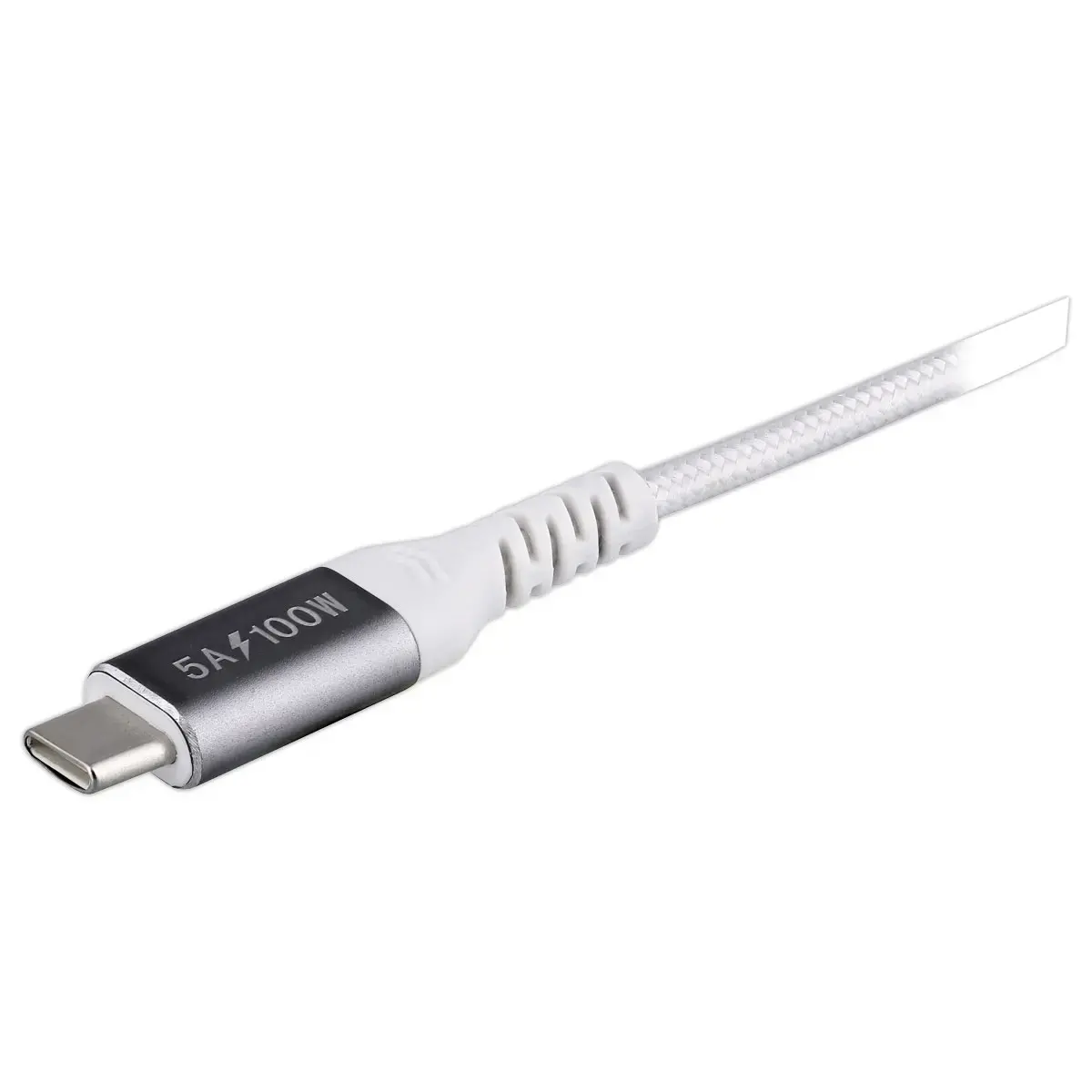 Câble 100W 2m USB-C/USB-C - Tressé - Blanc - T'NB