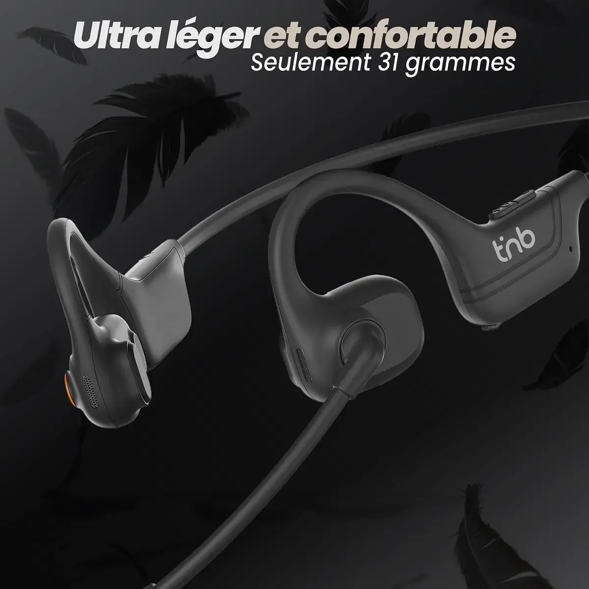 Micro Casque Bluetooth - Air Conduction et Réduction de Bruit - T'NB