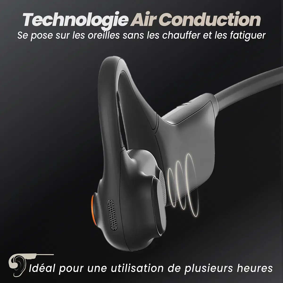 Micro Casque Bluetooth - Air Conduction et Réduction de Bruit - T'NB