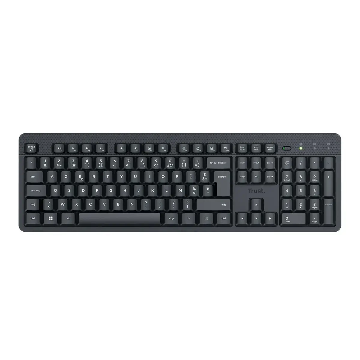 Clavier Sans Fil Ody II - Silencieux Touches Flottantes - Noir - TRUST