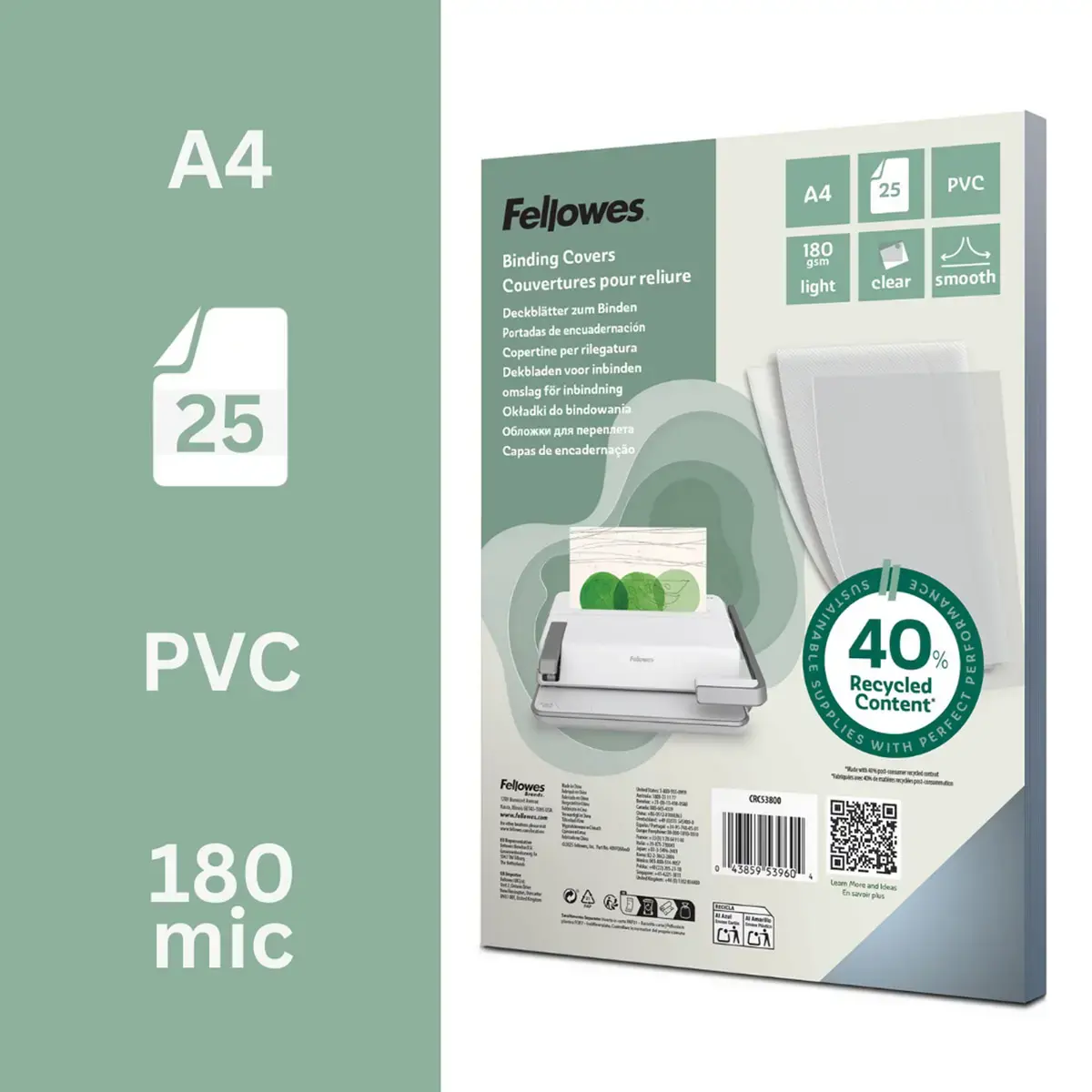 25 Couvertures PVC A4 180 µ