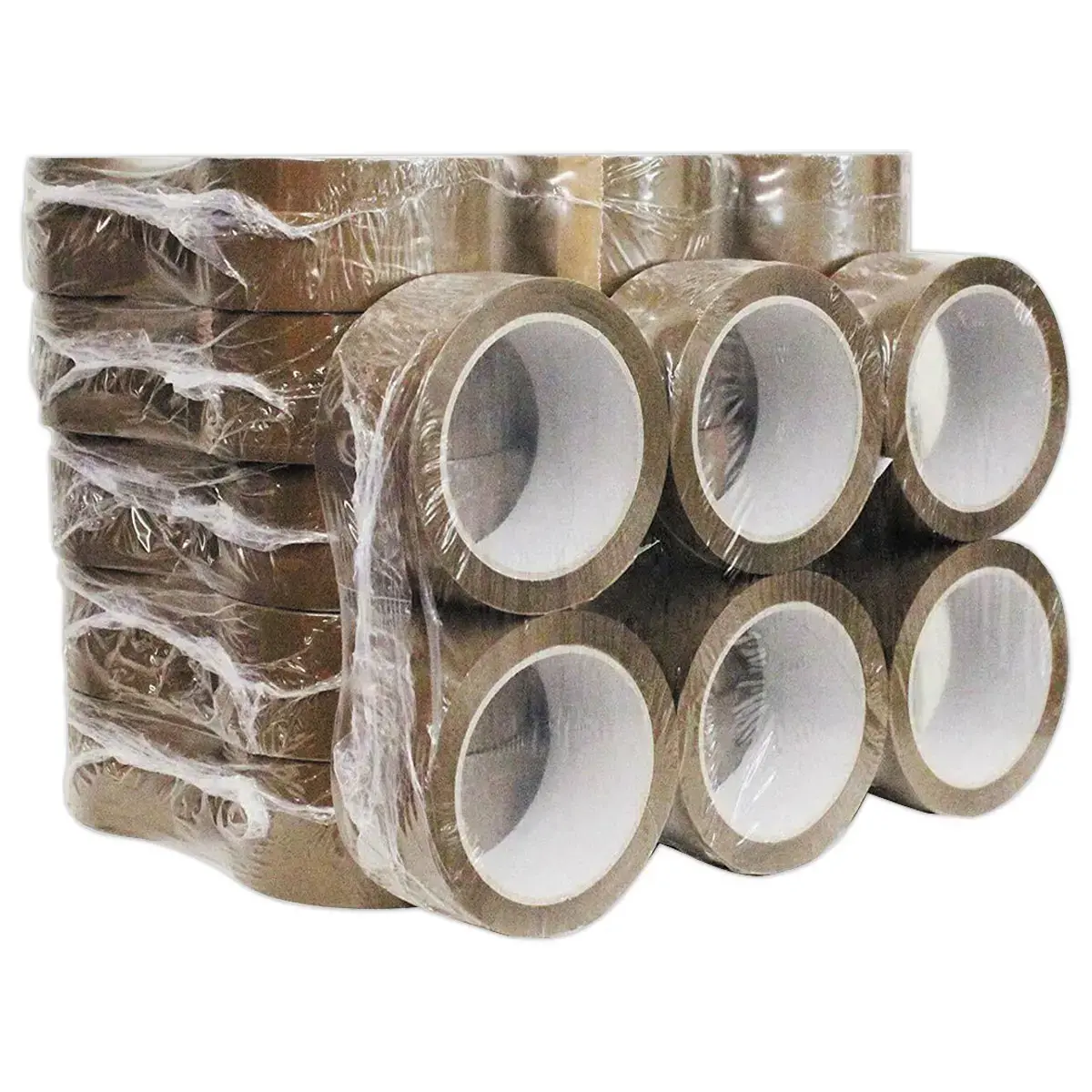 6 Rouleaux adh&eacute;sifs d'emballage - 100 m x 48 mm - Havane 