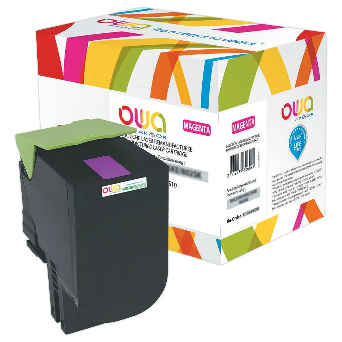 Toner éq. LEXMARK 70C2HME, 70C2HM0 - Haute capacité - Magenta - OWA