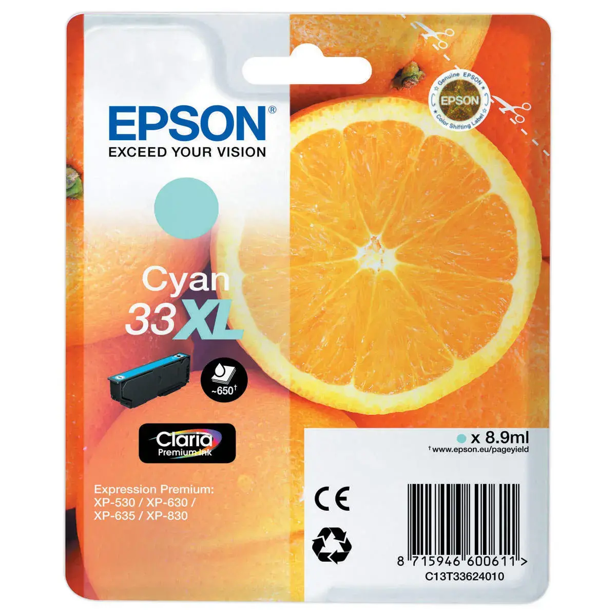 Cartouche EPSON C13T33624010 cyan