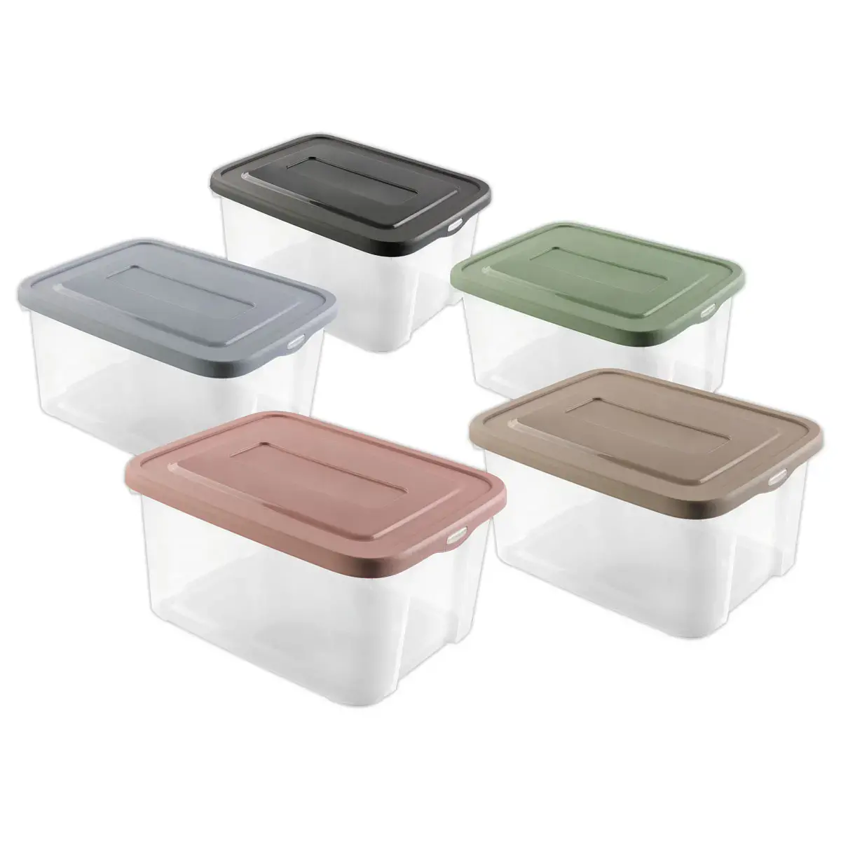 5 Lot de 5 bo&icirc;tes Handy 25L - Robuste - CURVER 