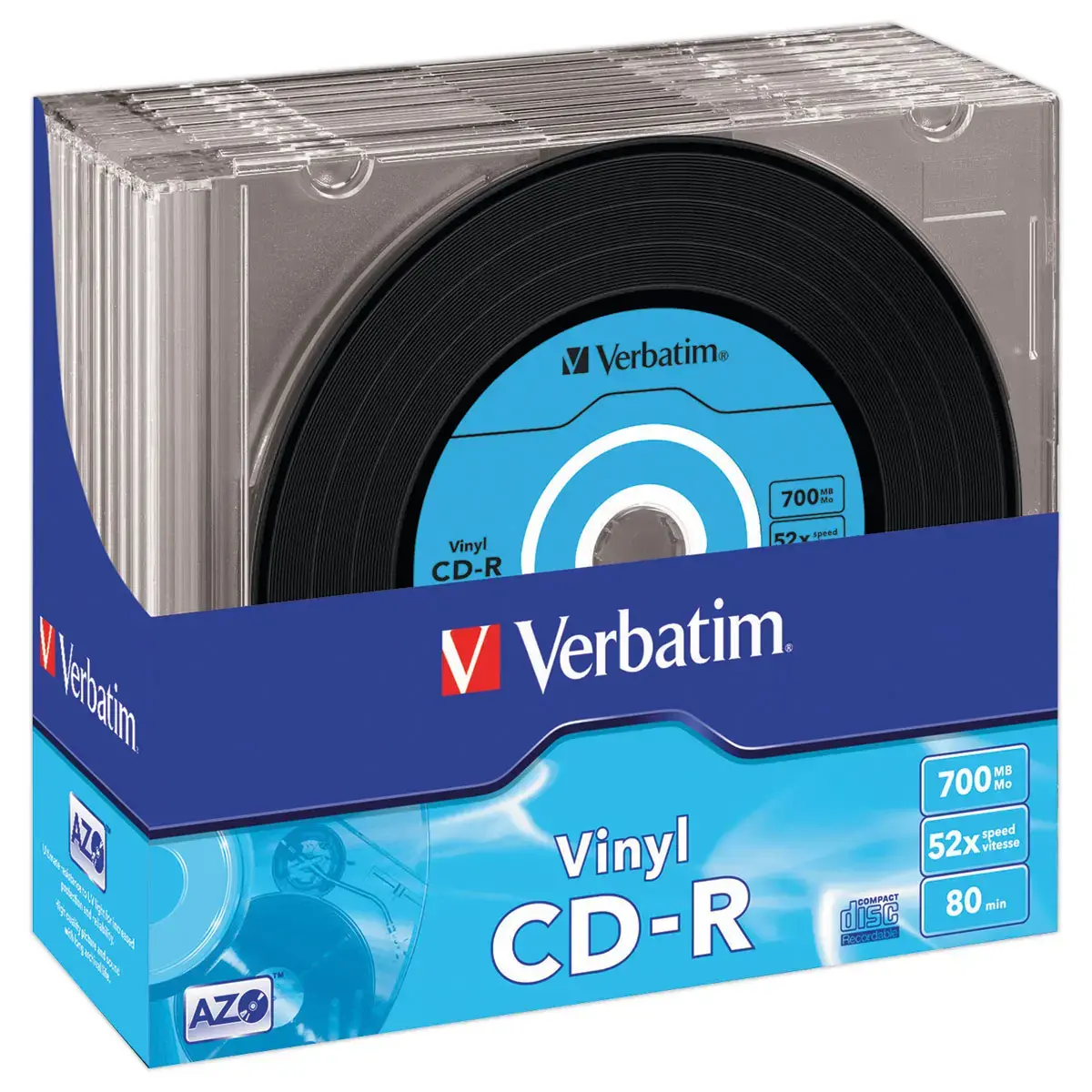 10 CD-R VERBATIM 52x slim