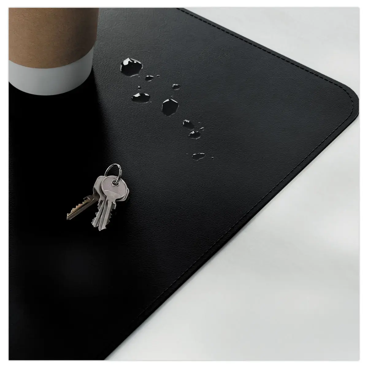 Tapis de Bureau 80x40cm - Multifonctions & Antidérapant - Noir - LEITZ