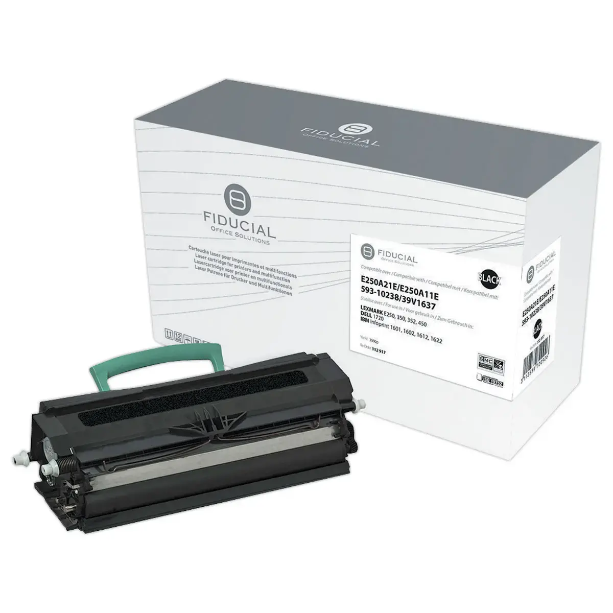 Toner LEXMARK E250A11E noir PY408 compatible FIDUCIAL