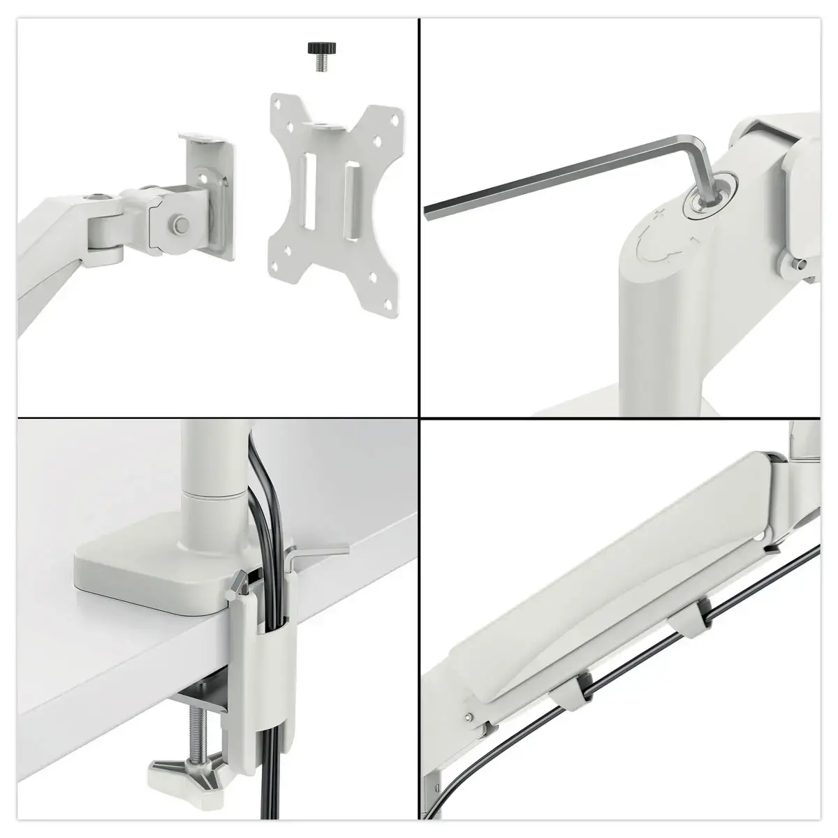 Double Bras Ecran Pivotant & Inclinable avec support PC - LEITZ 