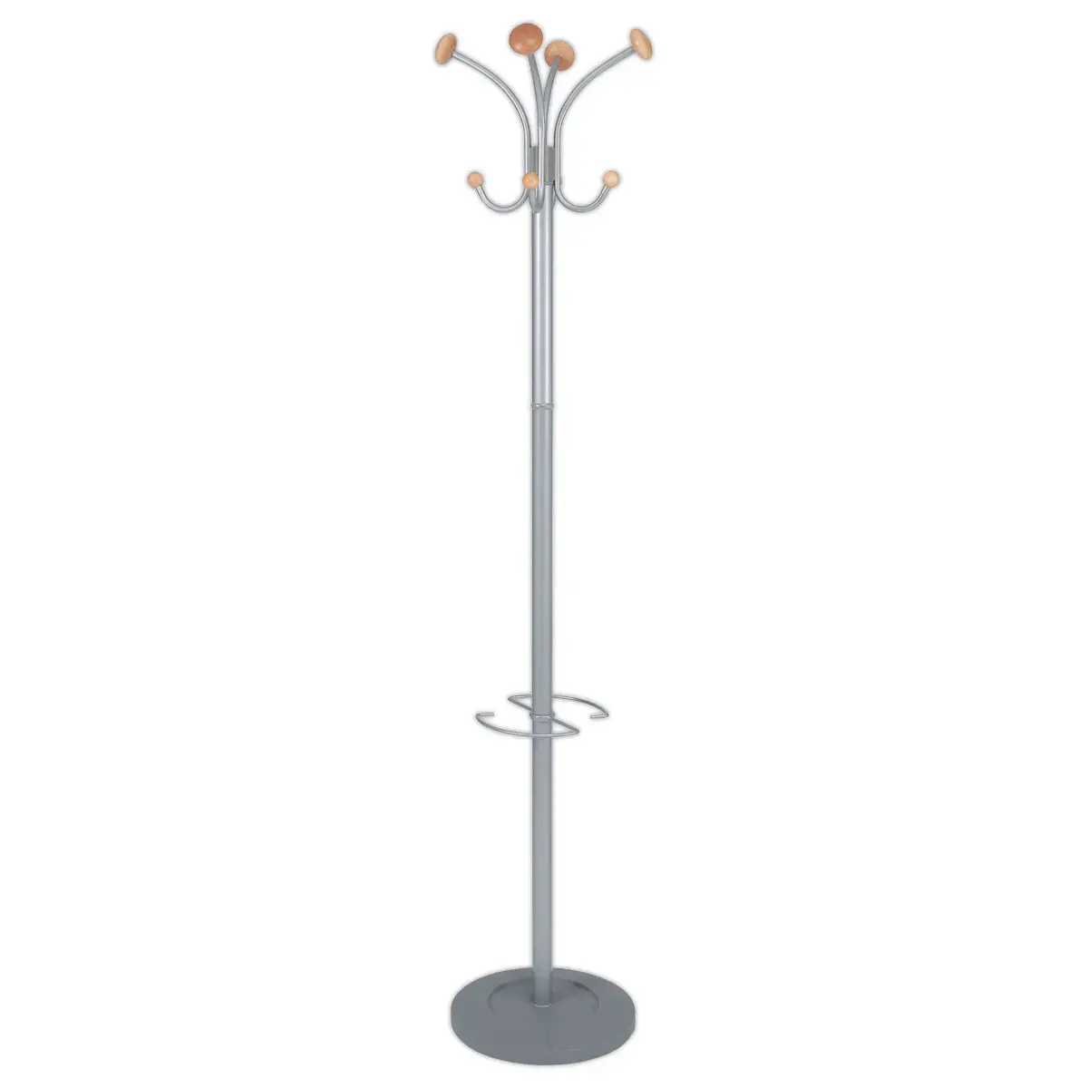 Portemanteau Vienna 4 doubles patères-Alu et bois