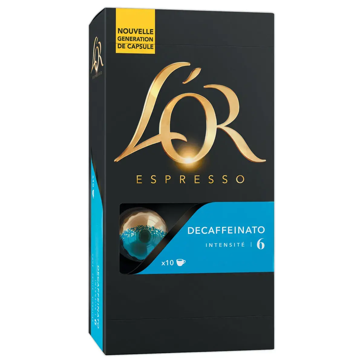 10 Capsules de caf&eacute; d&eacute;caf&eacute;in&eacute; - Decaffeinato - L'OR ESPRESSO 
