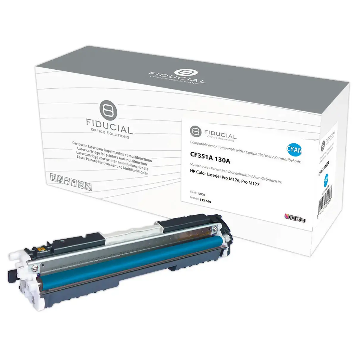 Toner remanufacturé éq. HP CF351A - Cyan