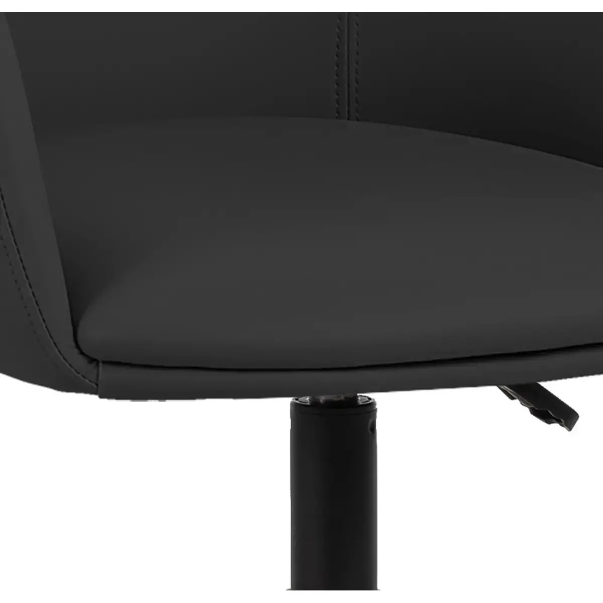 2 Fauteuil ARCO noir pied roulettes monté