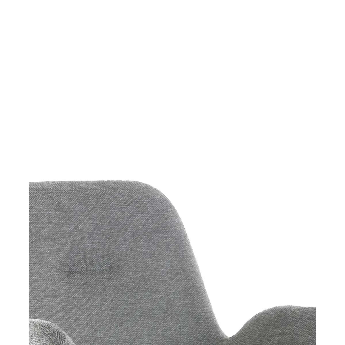 2 Fauteuil Chin&eacute; Gris avec Dossier Hautc- Pieds Pyramidal M - GENERIQUE 