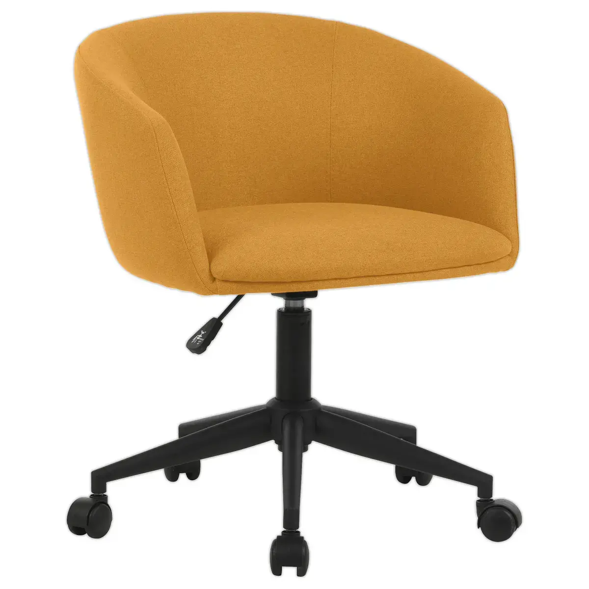 2 Fauteuil Arco jaune pied roulettes monté