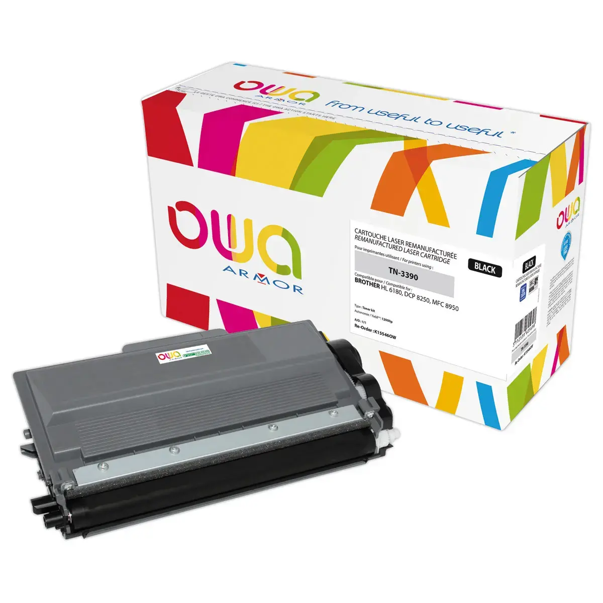 Toner éq. BROTHER TN-3390 - Noir - OWA