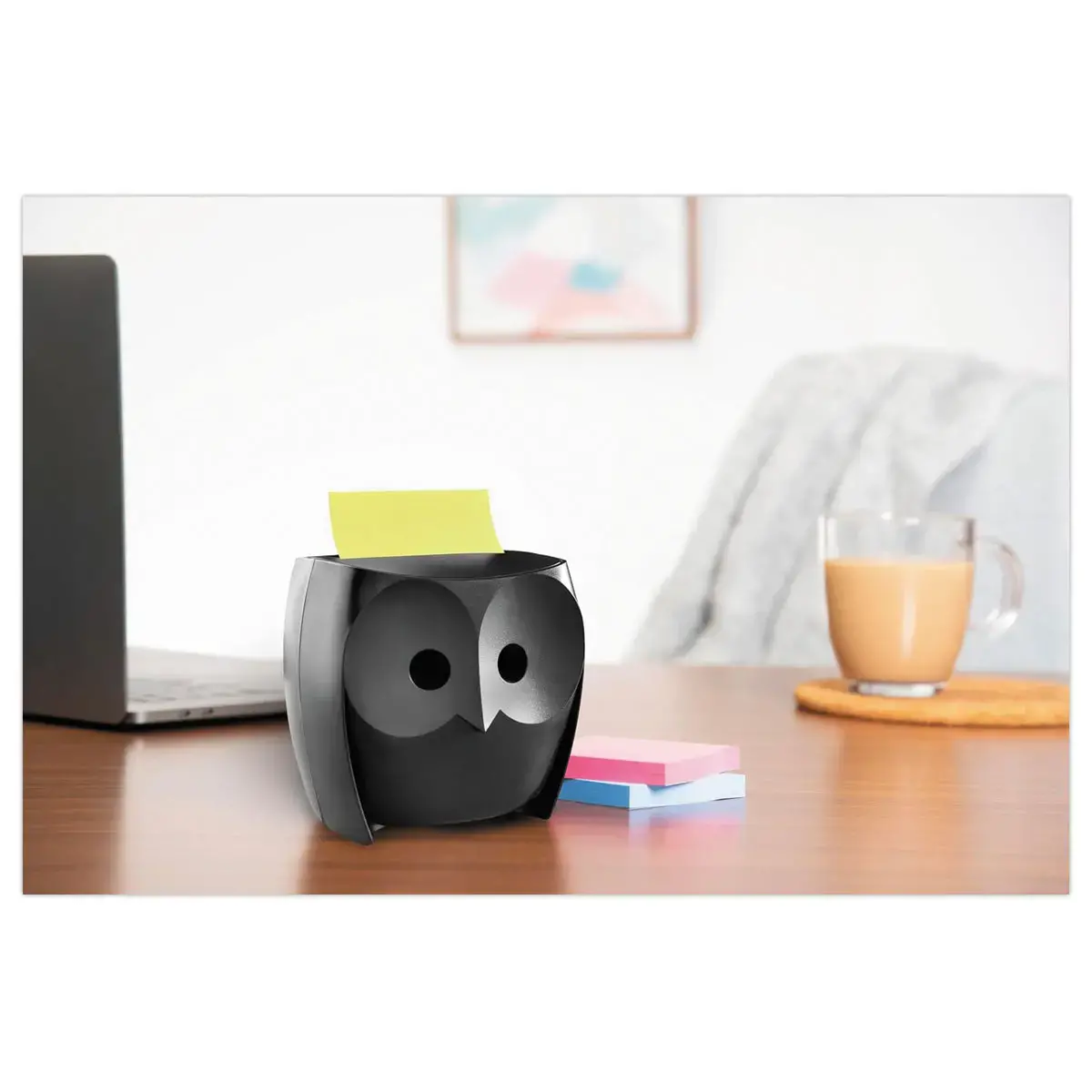 Dévidoir Chouette Super Sticky Z-Notes + 2 blocs de 45 feuilles - POST-IT