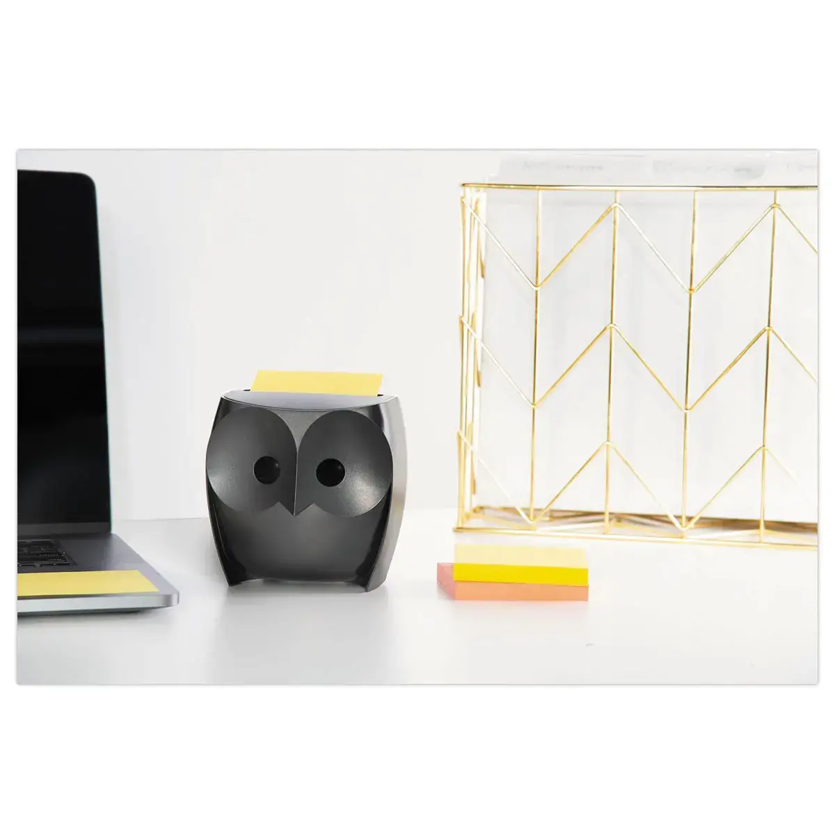 Dévidoir Chouette Super Sticky Z-Notes + 2 blocs de 45 feuilles - POST-IT