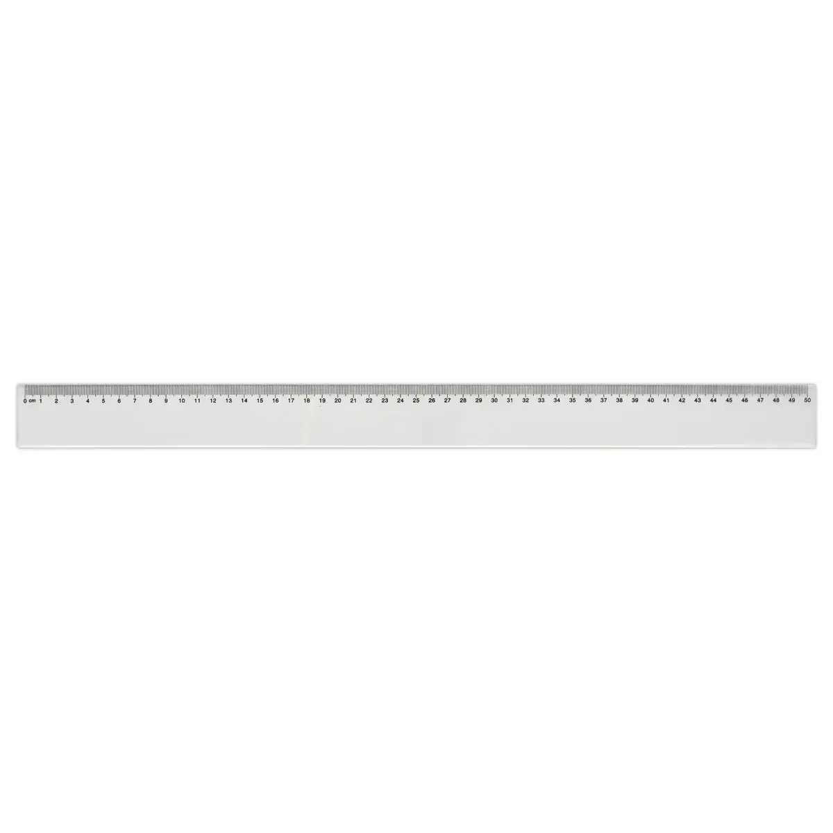 Règle de bureau simple en plastique - 50 cm