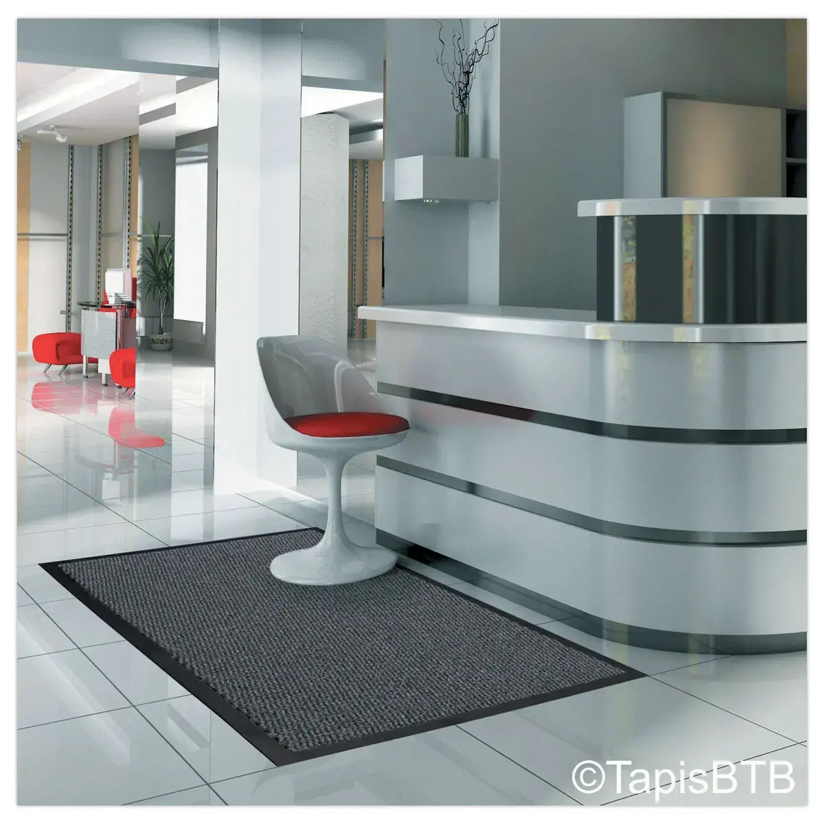 Tapis d'entrée - 90 x 150 cm - Gris - ACCESS