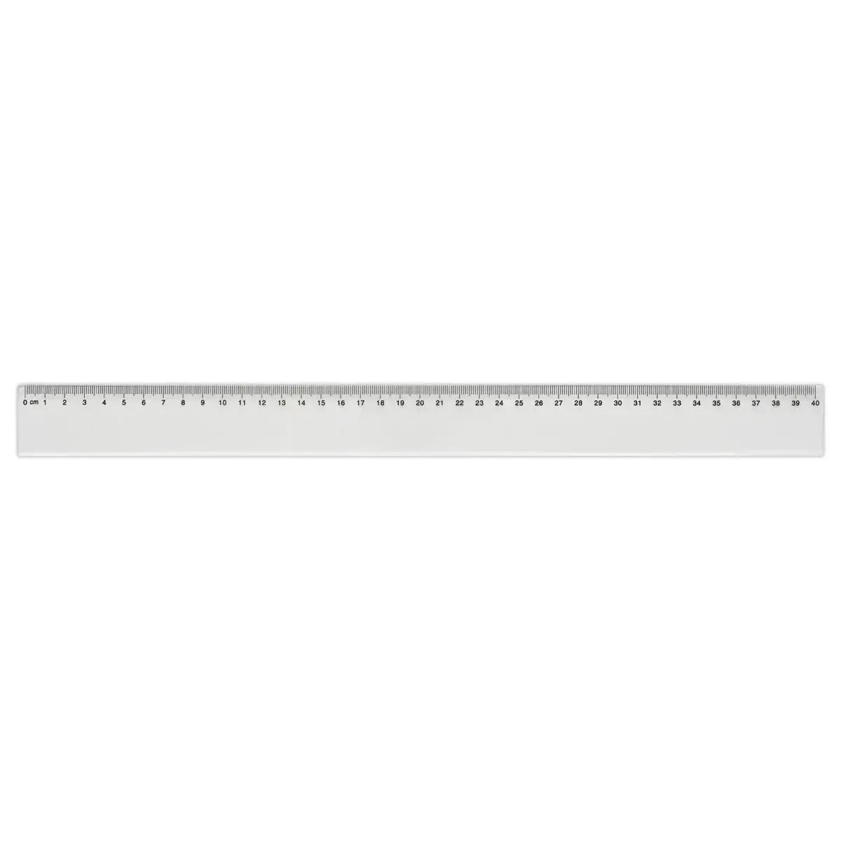 Règle de bureau simple en plastique - 40 cm
