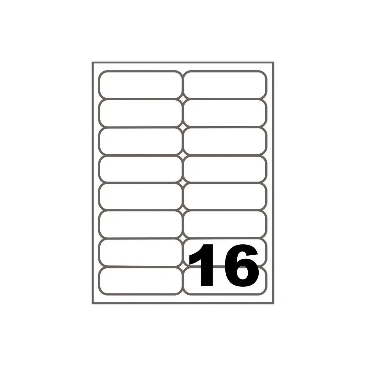 100 Planches d'étiquettes à coins ronds - 99,1 x 33,9 mm - Fiducial