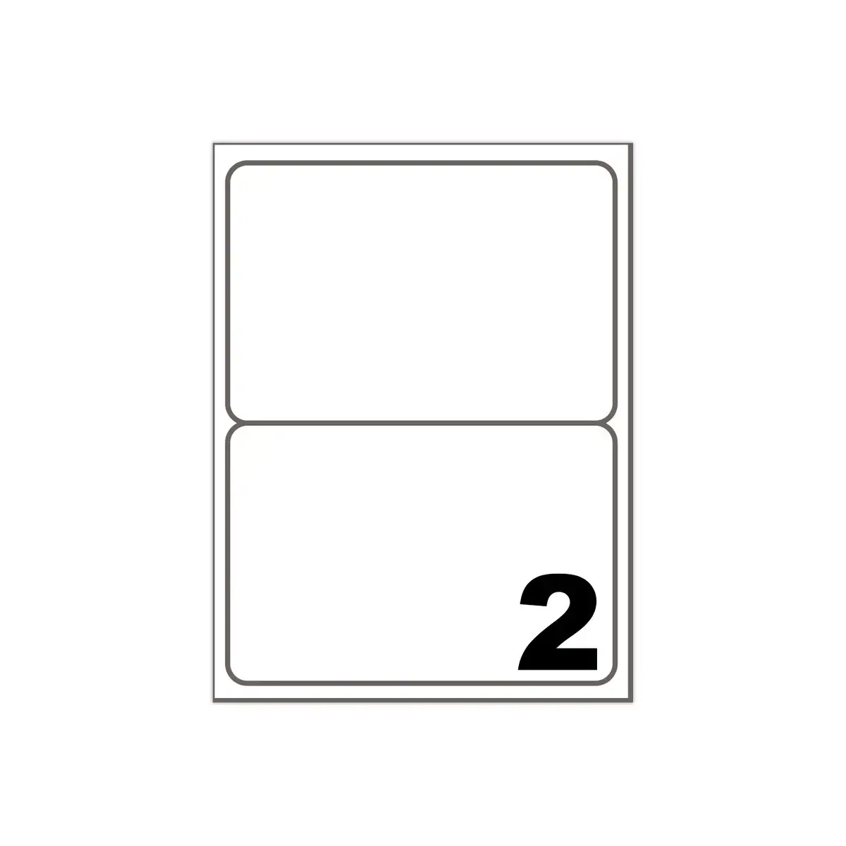 100 Etiquettes à coins ronds - 199,6 x 143,5mm - 1 boîte de 100 planches - Fiducial