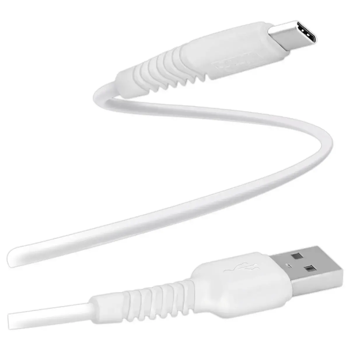 C&acirc;ble USB-C renforc&eacute; - 1m - Blanc - T'nB 
