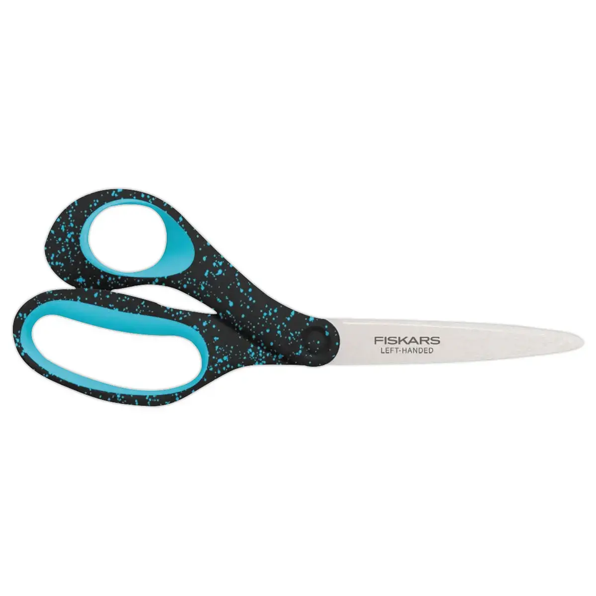 Ciseaux Soft Grip pour gauchers - 20 cm - Bleu moucheté - FISKARS
