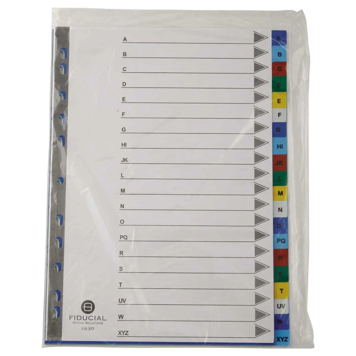 Jeu d'intercalaires alphabétiques FIDUCIAL polypropylène couleur A4