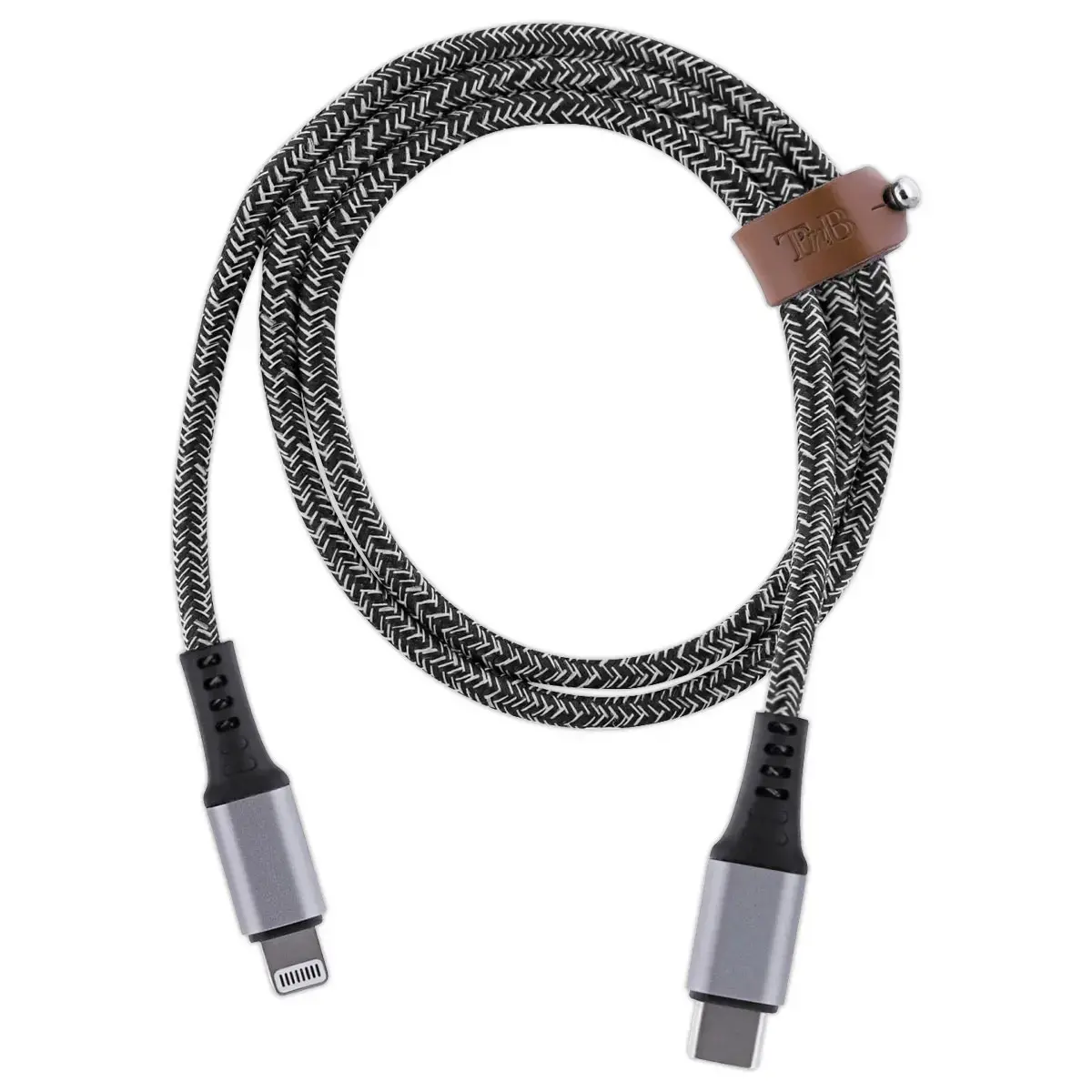 Câble de charge USB-C / Lightning avec attache - T'NB