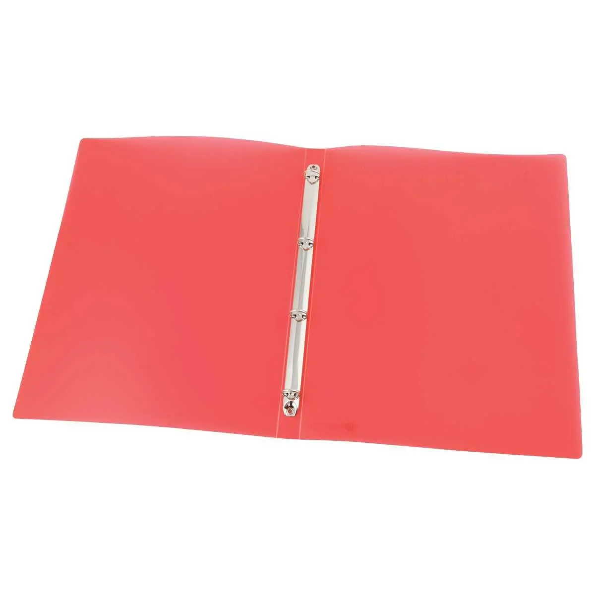 Classeur translucide coloré 4 anneaux, dos 2 cm - Rouge - FIDUCIAL